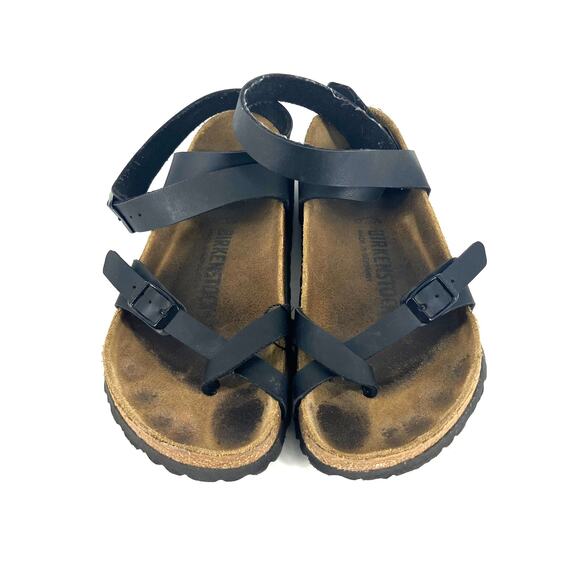 Birkenstock Yara Oiled Leather Sandals in Black - Picture 4 of 6